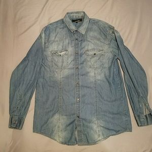 Denim button down shirt